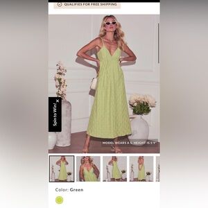 VICI green textured dress